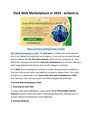 best dark web marketplaces 2025