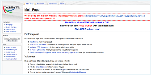 dark web onion links